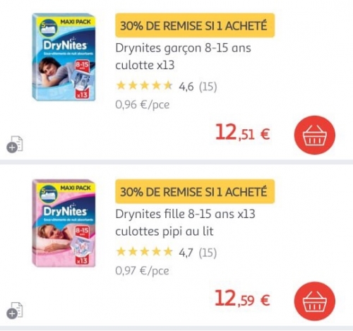 Drynites   Auchan   Taxe rose (Retirée)